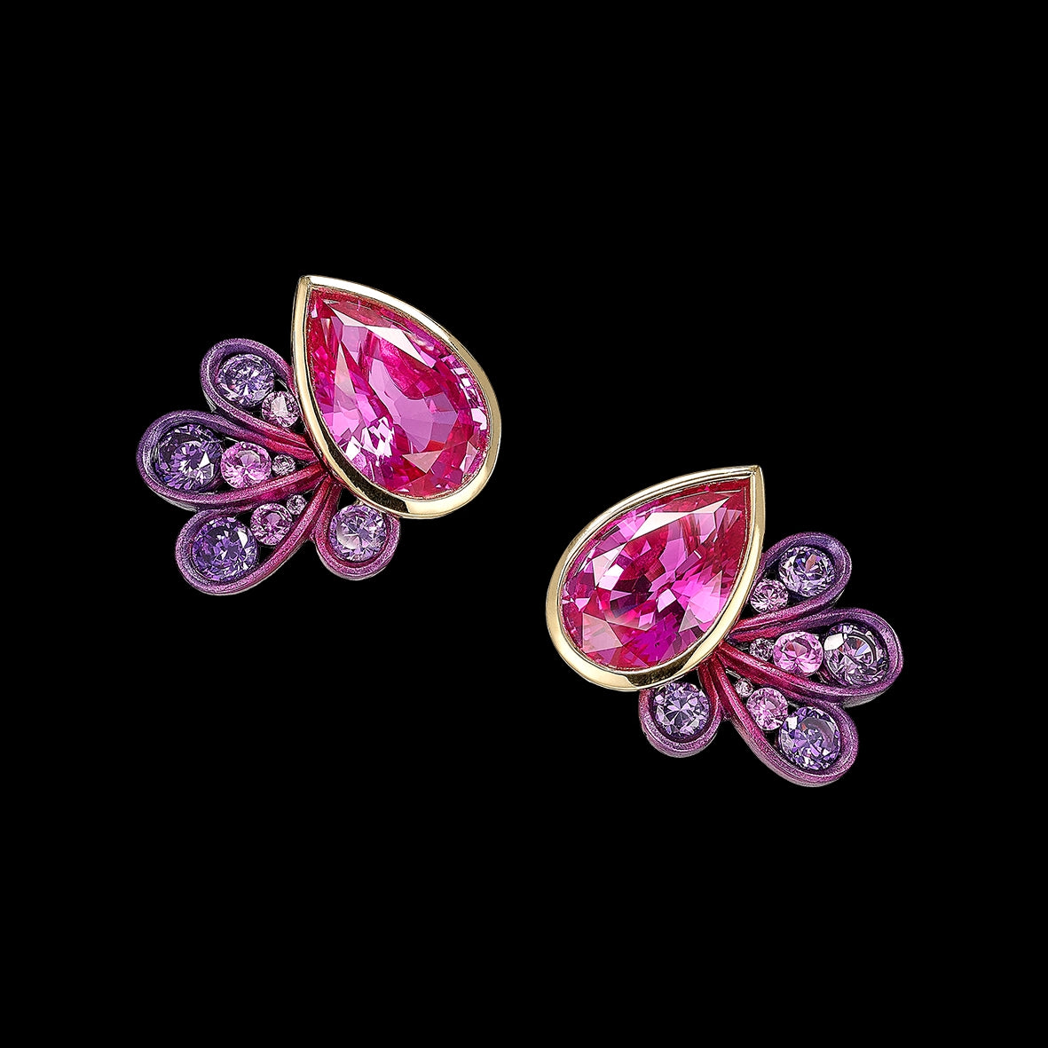 Fuchsia Girolle Studs